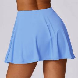 Saias de tênis Monocromáticas Mulheres, Feminina, Dança, Fitness, Ginásio, Esportes, Corrida, Ativo, Atlético, Curto, Yoga, Saia, Curto - Image 3