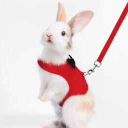 Arnês de malha macia para pequenos animais de estimação, Colete acolchoado confortável para coelhinhos cobaias esquilos e outros animais pequenos, sem puxar - Image 3