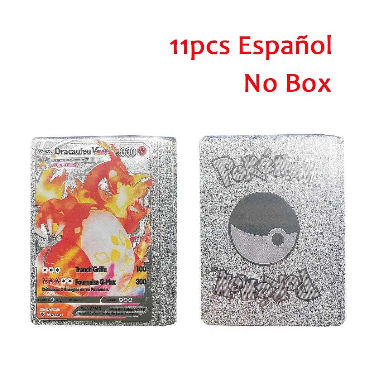 Pokémon Pikachu Collection Cartas de Batalha, Ouro, Prata, Preto, Vmax, GX, Vstar, Inglês, Espanhol, Francês, Alemão, Brinquedos Presentes, 11-110Pcs - Image 1