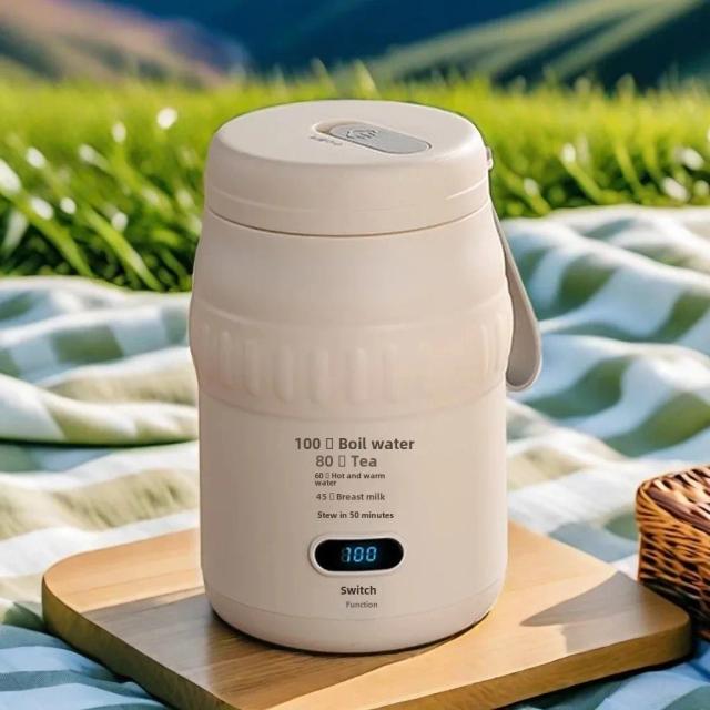 Garrafa de água aquecida para carro de viagem portátil pequena copo de temperatura constante copo de água de aquecimento elétrico copo isolado