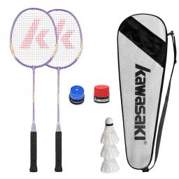 Kawasaki 1 par de raquete de badminton 1u quadro de liga de alumínio raquete de badminton com corda para entretenimento ao ar livre up-0182 - Image 6