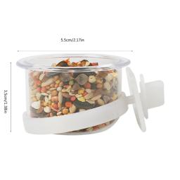 alimentação pássaros transparentes, parafuso alimentadores para pássaros gaiola, alimentadores internos - Image 6