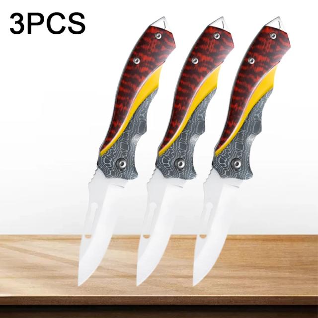 Faca de Frutas Multifuncional em Aço Inoxidável: Canivete Dobrável e Facas de Churrasco Portáteis para Cortar e Cozinhar