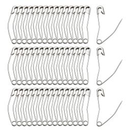 Silver Curved Safety Pins, Quilting Basting Pins, Pinos de costura curvados, DIY Quilting and Knitting, Tamanho 27, 38, 50mm, 30Pcs - Image 1