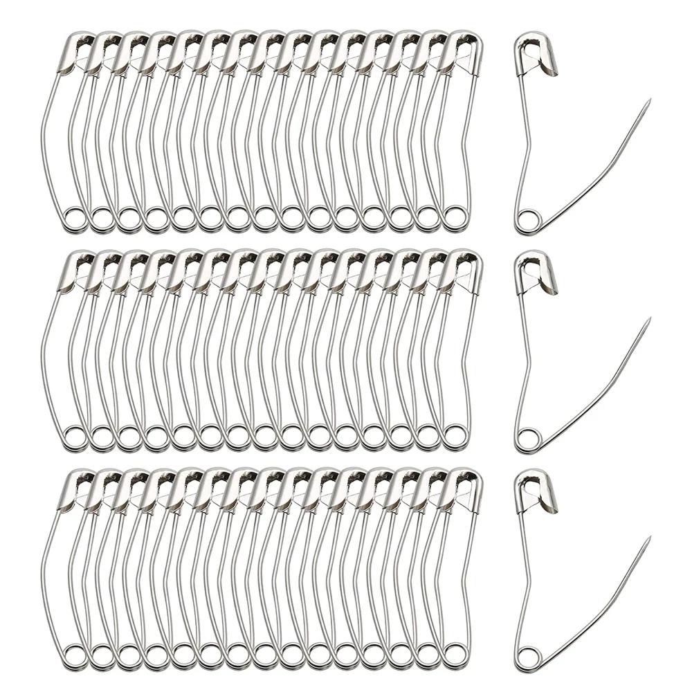 Silver Curved Safety Pins, Quilting Basting Pins, Pinos de costura curvados, DIY Quilting and Knitting, Tamanho 27, 38, 50mm, 30Pcs - Image 1