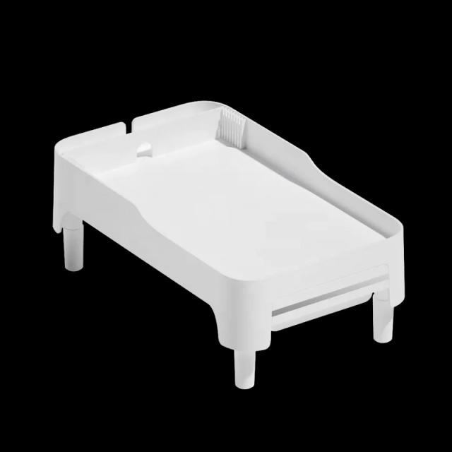 Suporte ajustável multifuncional para animais de estimação com gaveta móvel e design atraente para alimentadores