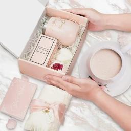 Conjunto de presente spa série rosa, cesta para mulheres, presentes de casamento para convidados, namorada, família, 2024 - Image 4