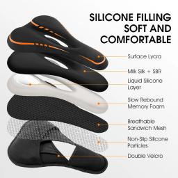 Almofada de gel de silicone biking-soft ocidental para assento de bicicleta, almofada respirável e antiderrapante para mtb e estrada - Image 4