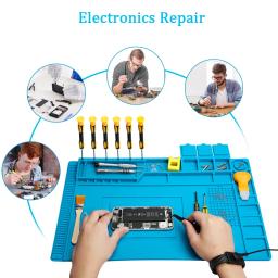 Tapete de solda antiestático esd para estação de retrabalho bga, grande ipad, reparo, isolamento térmico, pequeno, tapete de silicone, solda grossa - Image 2