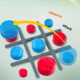 1pc tic tac toe tabuleiro de xadrez eletrônico multifuncional educação das crianças estratégia brinquedo interativo jogo cérebro pai-filho diversão - Image 5