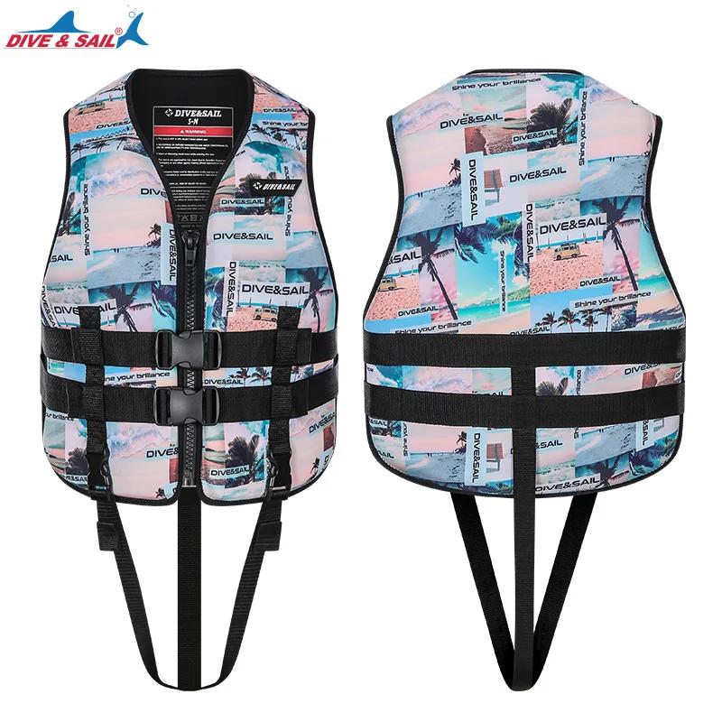 Profissional adultos colete salva-vidas de segurança neoprene resgate wakeboard à deriva pesca wakeboard natação colete salva-vidas - Image 1