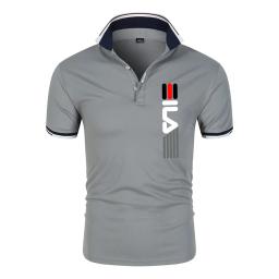 Camisa polo de manga curta bordada masculina, lapela antipillin, slim fit, moda casual de negócios, nova, verão, 2023 - Image 4
