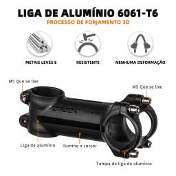Haste de guiador de bicicleta de alumínio ultraleve TOSEEK 6 °   7 °   17 °   25 °   Haste Mtb de grau 35mm-120mm Potência Mtb 31,8mm Haste de bicicleta de montanha - Image 2