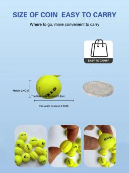 Cabeça Fluorescente Raquete De Tênis, Silicone Shock Absorber, Amortecimento Raquete Acessórios, Bola Amarela, 2Pcs por Lote - Image 5