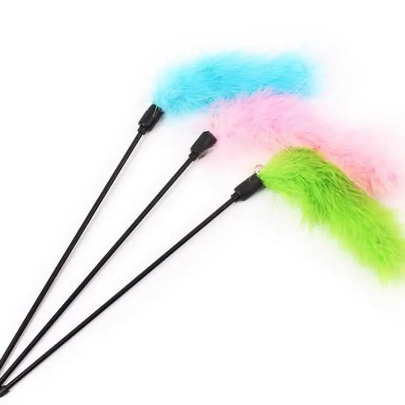 Brinquedos interativos para gatos, Quebra-plumas engraçadas, Vara com Bell, Coleira de animais, Gatinho Jogando Varinha, Brinquedos de treinamento para gatos, Suprimentos - Image 1