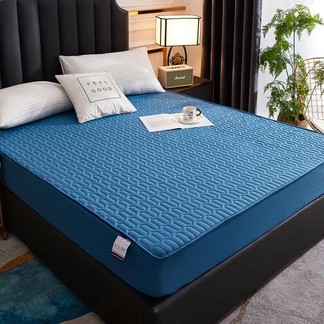 Capa de Colchão Grossa à Prova d'Água e Tapete de Látex Acolchoado, Protetor de Cama Amigável à Pele 150/160/180x200