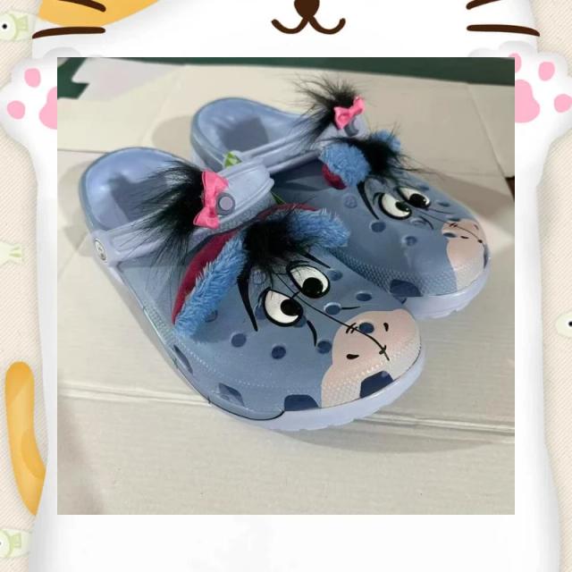 Disney Sandálias Winnie the Pooh Eeyore Bonito Sapatos Confortáveis para Praia