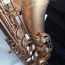 Europeu high-end marrom Bb saxofone tenor drop B tom retro fosco profissional instrumento saxofone tenor banhado a ouro personalização - Image 5