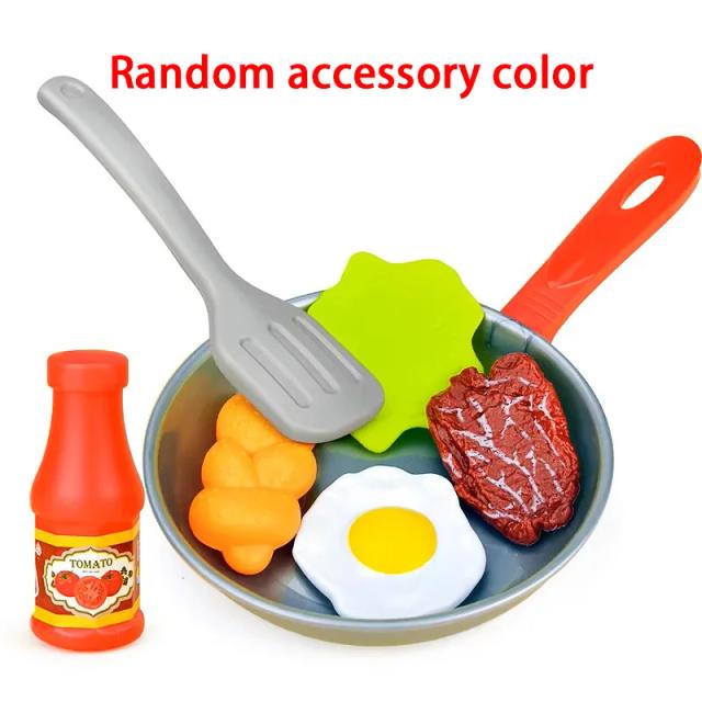Brinquedo de Cozinha Montessori 8 Peças - Bife e Vegetais Educacionais