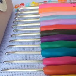 Kit de ganchos de crochê com saco de armazenamento alça macia agulhas de crochê fio tecer agulhas de tricô conjunto diy ferramenta de tecelagem - Image 6
