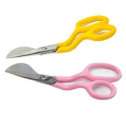 Tesoura de lâmina de bico de pato tapete tufado alça de borracha macia artesanato de precisão applique costura doméstica tesouras afiadas resistentes - Image 6