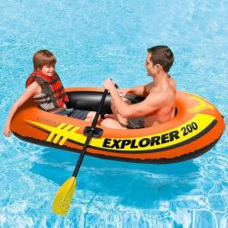 Ponto intex58331 explorador de duas pessoas barco inflável pai-filho 2-pessoa caiaque mão remo rafting barco trilha de ar - Image 1