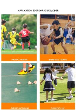 Escada De Agilidade Esportiva Ajustável, Treinamento De Velocidade De Futebol, Saltar, Fitness, Coordenação Corporal, Ferramentas De Treinamento, Futebol, Saltar - Image 3