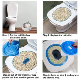 Kit De Treinamento De Banheiro De Gato Durável e Reutilizável, Cat Litter Mat, Treinador De Banheiro Para A Maioria Dos Banheiros No Mercado, 1 Conjunto - Image 1