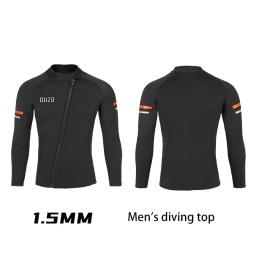 Terno de mergulho Split de manga comprida masculino, roupa de mergulho profissional, jaqueta de surf, calças de pesca neoprene 1,5mm - Image 2