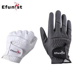 Luvas de golfe luva masculina mão esquerda/direita 2 cores branco macio cinza escuro balanço colocando partículas de treinamento respirável luvas namib - Image 4