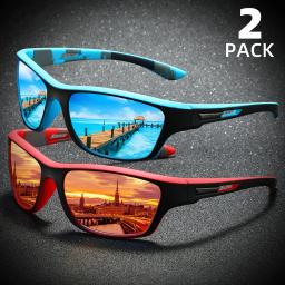Óculos de sol envoltórios polarizados, 2 peças, para homens e mulheres, pesca, proteção uv, perfeito para esportes ao ar livre, viagens, direção - Image 1