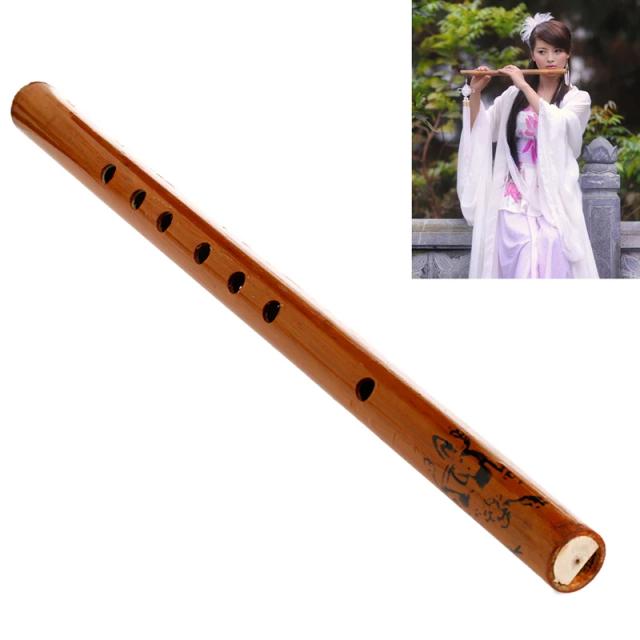 Flauta de Bambu Tradicional de 6 Buracos para Estudantes - Instrumento Musical de Madeira com Design Elegante