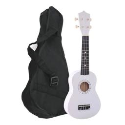 Guitarra Ukulele Soprano de madeira com saco, 4 cordas, multi cor, baixo, iniciante, instrumento musical, presente para crianças, 21 Polegada - Image 3