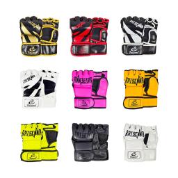 Luvas de mma metade dedo sparring grappling artes marciais esporte luvas de proteção engrenagem karate luta luva pontapé luvas de boxe - Image 1