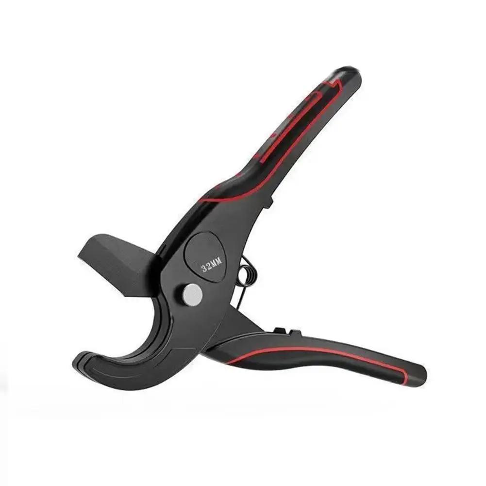 Cortador de tubulação resistente 32mm 42mm 63mm 75mm, corpo de liga de alumínio, tesoura catraca, cortador de tubo, pvc/pu/pp/pe, ferramentas manuais de corte de mangueira - Image 1