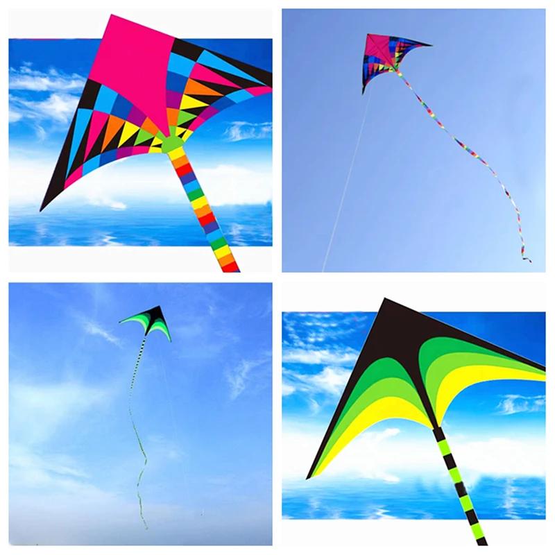 Frete grátis grande delta kite para crianças kite nylon brinquedos voando kites arco-íris kite brinquedo ao ar livre borboleta asas flight kite cobras - Image 1