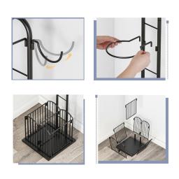 Sports Ball Storage Rack com cesta, Organizador de equipamentos esportivos, 2 ganchos, Organizador de garagem e armazenamento - Image 5