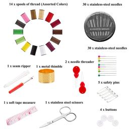 Mini Kit De Costura com Caixa De Armazenamento Para Iniciantes, Fio Premium, Carretéis, Suprimentos De Costura, Dropship, 70Pcs - Image 3