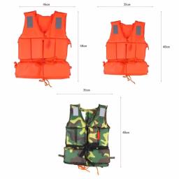 Casaco salva-vidas de emergência para adultos e crianças, colete salva-vidas, barco, drifting, segurança na praia, swimwear com apito de sobrevivência - Image 1