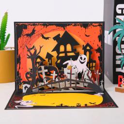 Halloween 3d pop up cartões de felicitações para crianças festa - Image 5