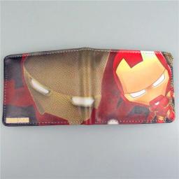 Marvel Anime Cartoon PU Carteira, Homem de Ferro, elegante, simples, dobrável, porta-cartão de alto valor, pequena, presente infantil - Image 6