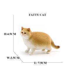 Conjunto de estatuetas de gato realistas pintadas à mão mini gatinho estátua para decoração de prateleira de mesa de escritório em casa, presente de coleção de modelo animal fofo - Image 5
