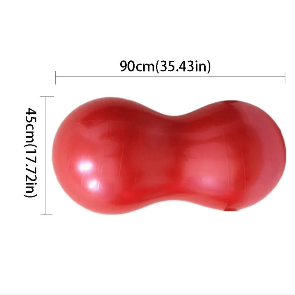 Bola de yoga à prova de explosão espessada material de pvc antiderrapante bola de amendoim anti-explosão com bomba inflável pilates bola de yoga - Image 1