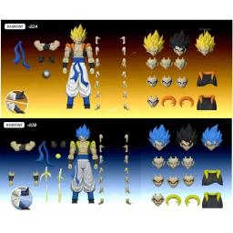 Em estoque kamione tonsenarttoys dragon ball z shf super saiyan azul son goku vegeta gogeta figuras de ação modelos crianças brinquedos presentes - Image 2
