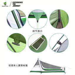 Barraca de acampamento ao ar livre ultraleve Uma pessoa tenda Duas camadas Sobrevivência única tenda, Uma pessoa tenda - Image 6