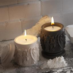 Molde resina para jarra, estátua anjo, molde silicone com tampa, recipiente armazenamento, conjunto moldes - Image 4
