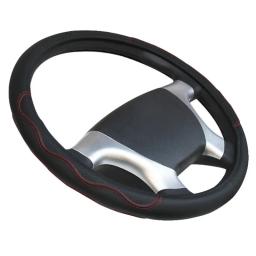 Capa de couro para volante de caminhão e ônibus, tamanho grande, bordado, acessórios interiores, 40cm, 42cm, 45cm, 47cm, 50cm - Image 6