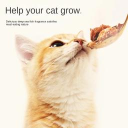 Snacks de gato enlatado, Carne de frango de atum, Gatos e gatinhos adultos Pet Food, Deliciosos petiscos de engorda, 375g - Image 3