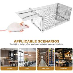 Rat Trap Steel No Kill Live Catch com furos de ar, Ratos Eficaz, Safe Mouse Cage, Hamsters, Esquilos, Roedores - Image 4