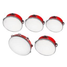 Pandeiro portátil fileira única, tamborim com sinos metal, percussão manual para adultos, festa igreja, dropship - Image 1